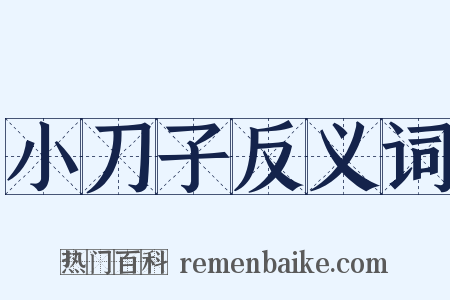 小刀子反义词是什么意思的图片